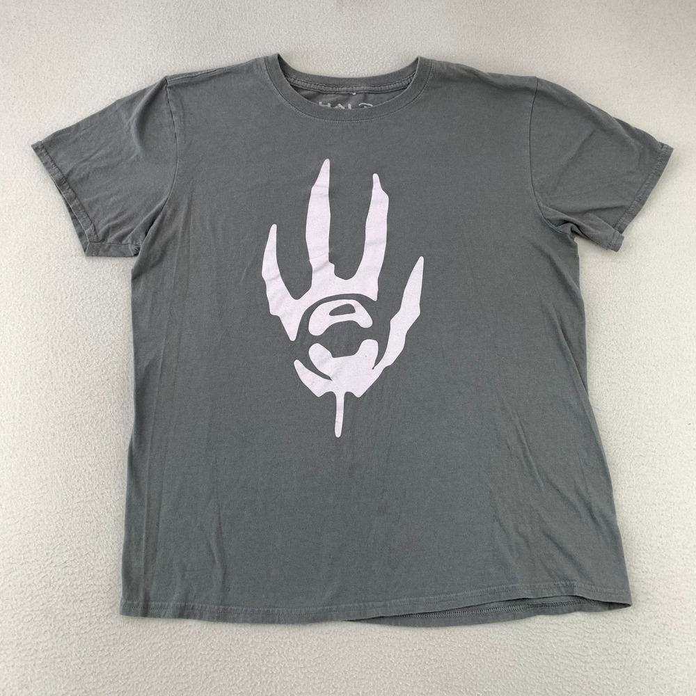 HALO T-Shirt Mens Large Gray Didact's Hand Graphic Tee Loot Gaming‎ Gamer Nerd